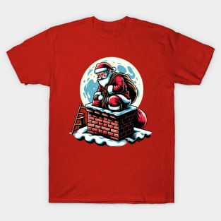 Moonlit Santa's Entry T-Shirt